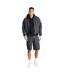 Mens Lettering Print Relaxed Fit Cargo Shorts Black Print SikSilk-1