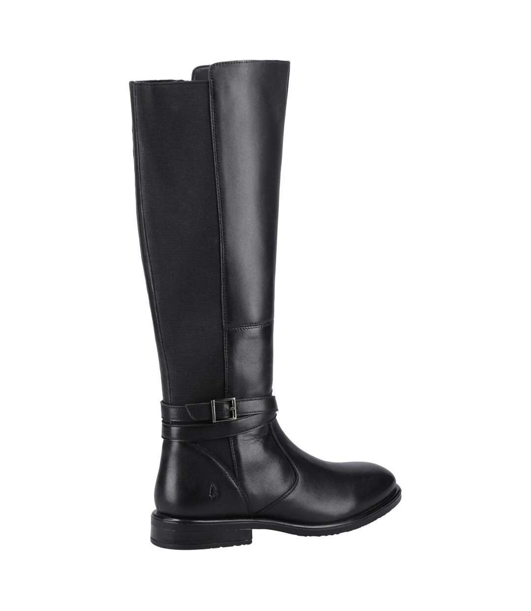 Womens/ladies Victoria Leather Long Boots Black Hush Puppies-2