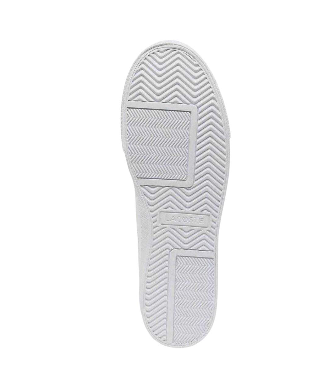 Womens/ladies Ziane Leather Platform Trainers White Gold Lacoste-3