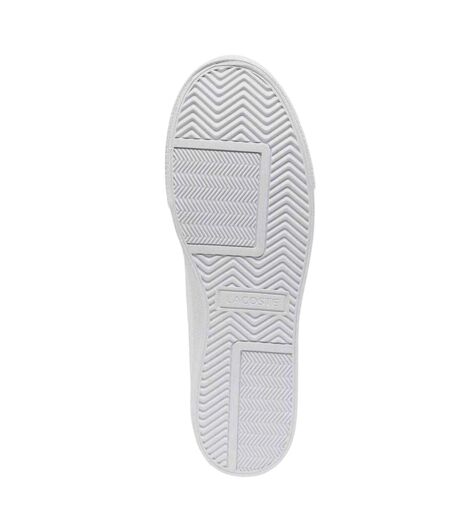 Womens/ladies Ziane Leather Platform Trainers White Gold Lacoste