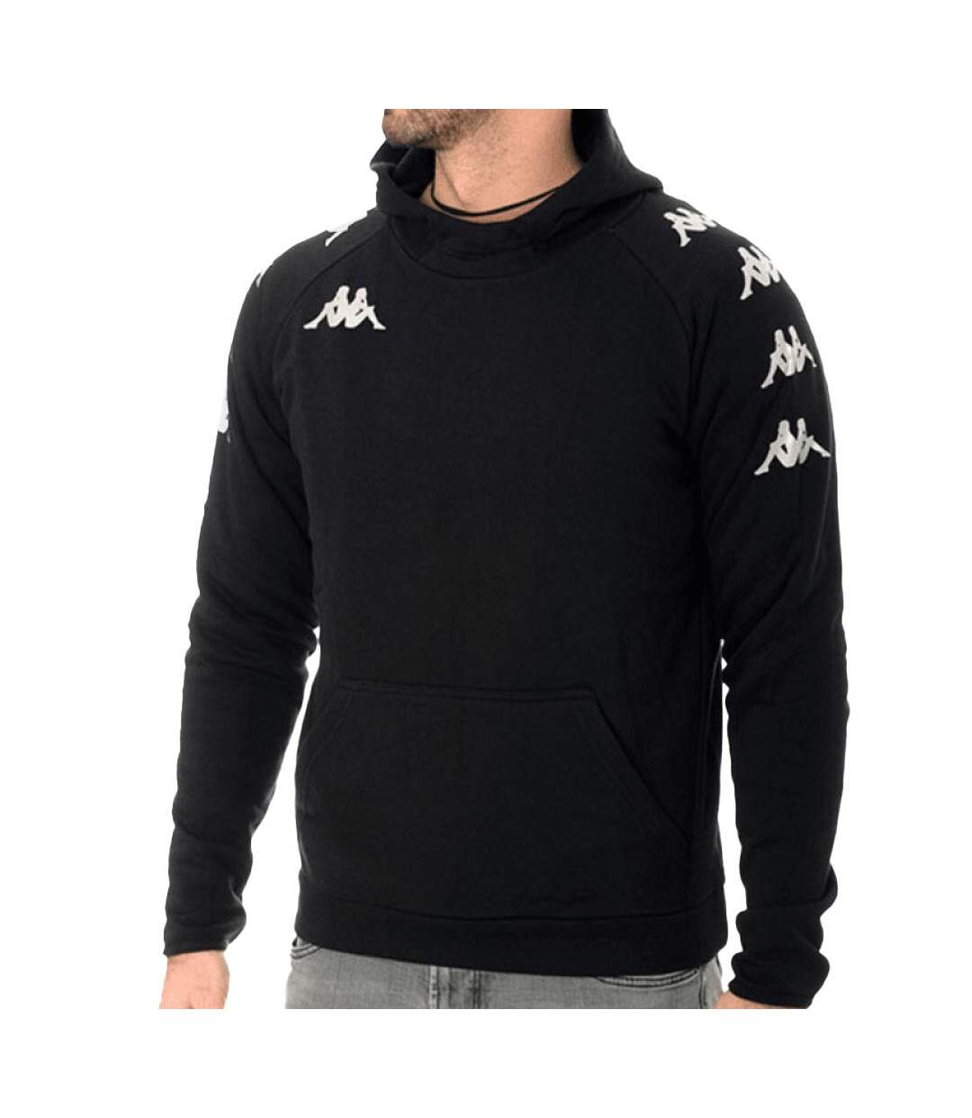 Sweat à capuche noir homme kappa diano 2024-1