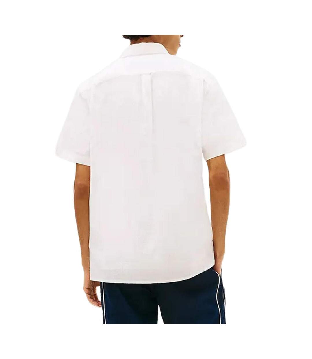 Chemise blanche homme tommy hilfiger seersucker-2