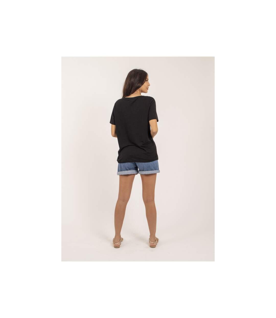 T-shirt col V lin FAIMES - Dona X Lisa-3