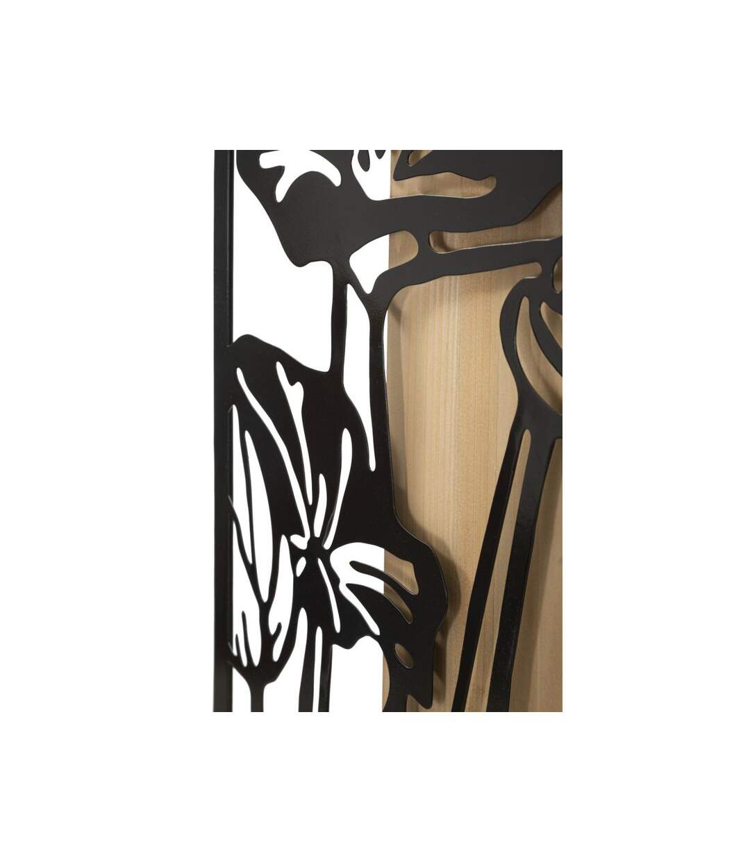 Décoration Murale Encadrée Lotus 90cm Noir & Naturel-4