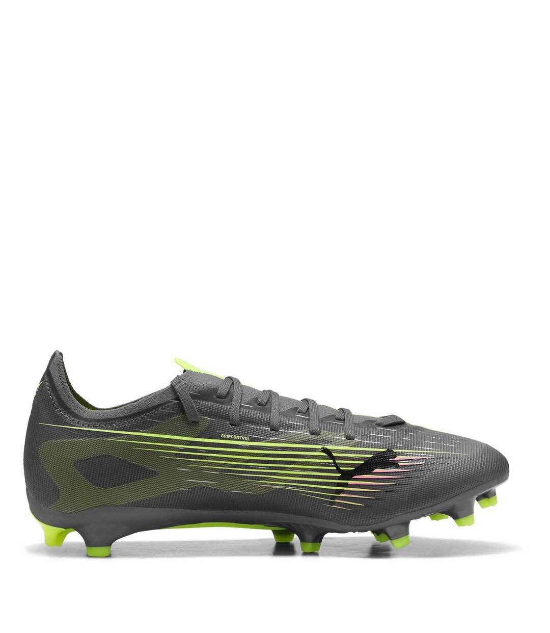 Mens Ultra 5 Match Firm Ground Football Boots Silver Yellow Puma-4