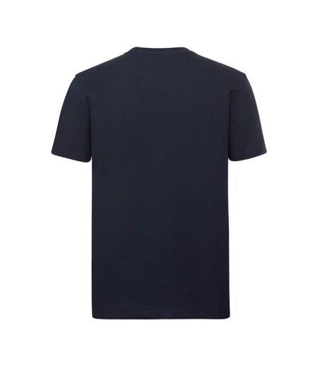 T-shirt Motif/style Uni Homme Bleu Marine Français Russell Pure Organic