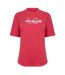 Womens/ladies Eye Crew Neck T-shirt Red Diadora-1