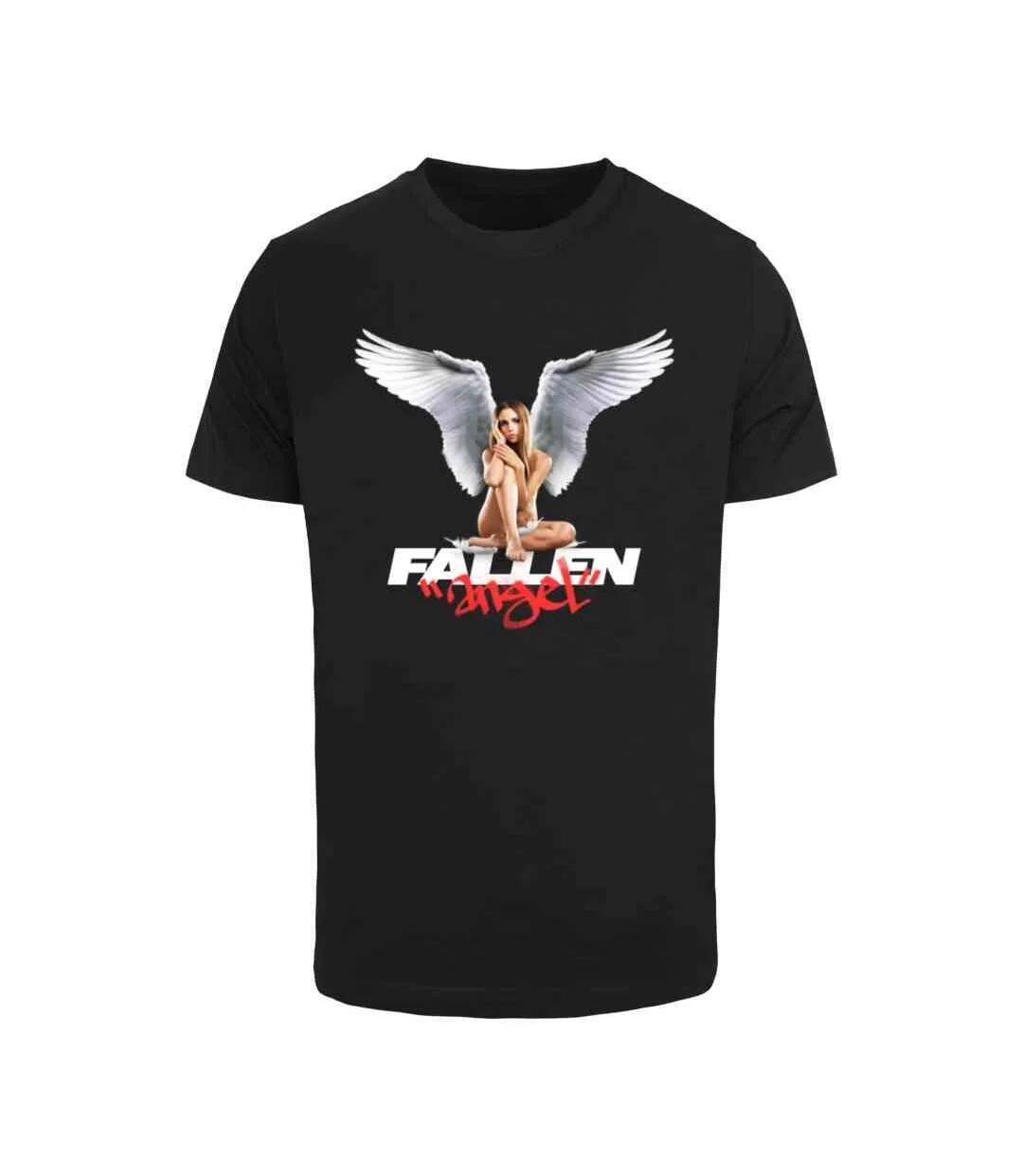 T-shirt Homme Ange Déchu Noir Mister Tee-1