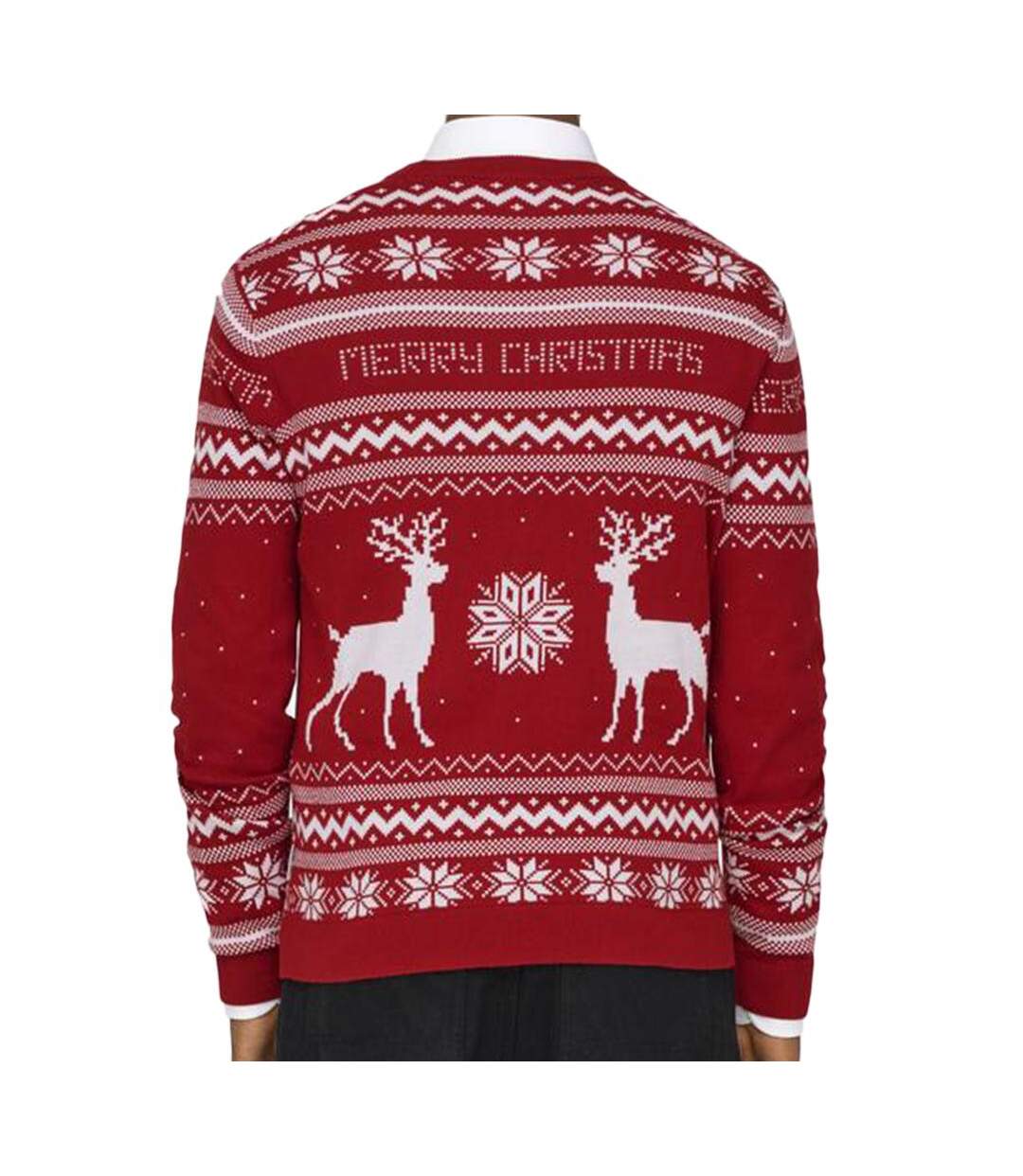 Pull de Noël Rouge/Blanc Homme Only & Sons Xmas - L