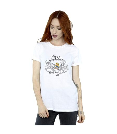 Disney - T-shirt ALICE IN WONDERLAND TIME FOR TEA - Femme (Blanc) - UTBI8981