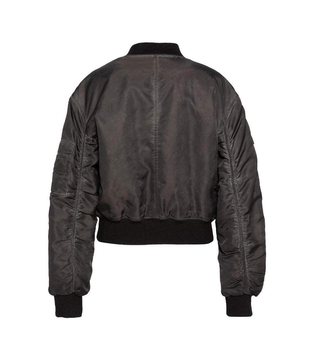 Veste bomber femme noir  schott oversize washed-2