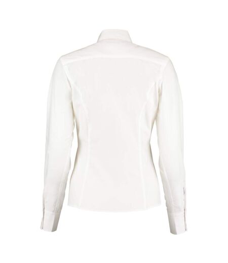 Chemisier Manches Longues Commerce Femme Blanc Kustom Kit