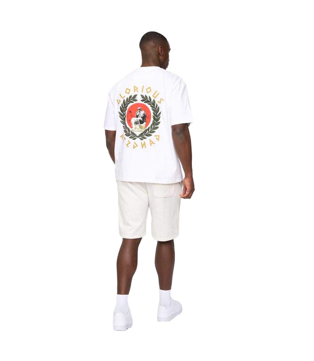 T-shirt Ceazar Homme Blanc Glorious Gangsta-3