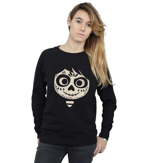 Disney Sweatshirt Coco Miguel Skeleton Face Womens/Ladies (Noir) - UTBI12228