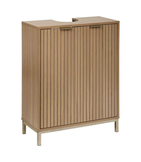 Meuble lavabo 2 portes en bois TASSO - Beige