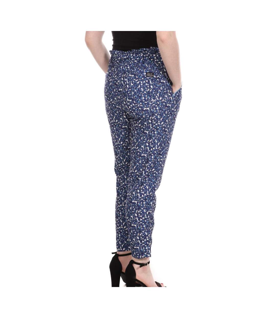 Pantalon Bleu à fleurs Femme Kaporal Polo - S