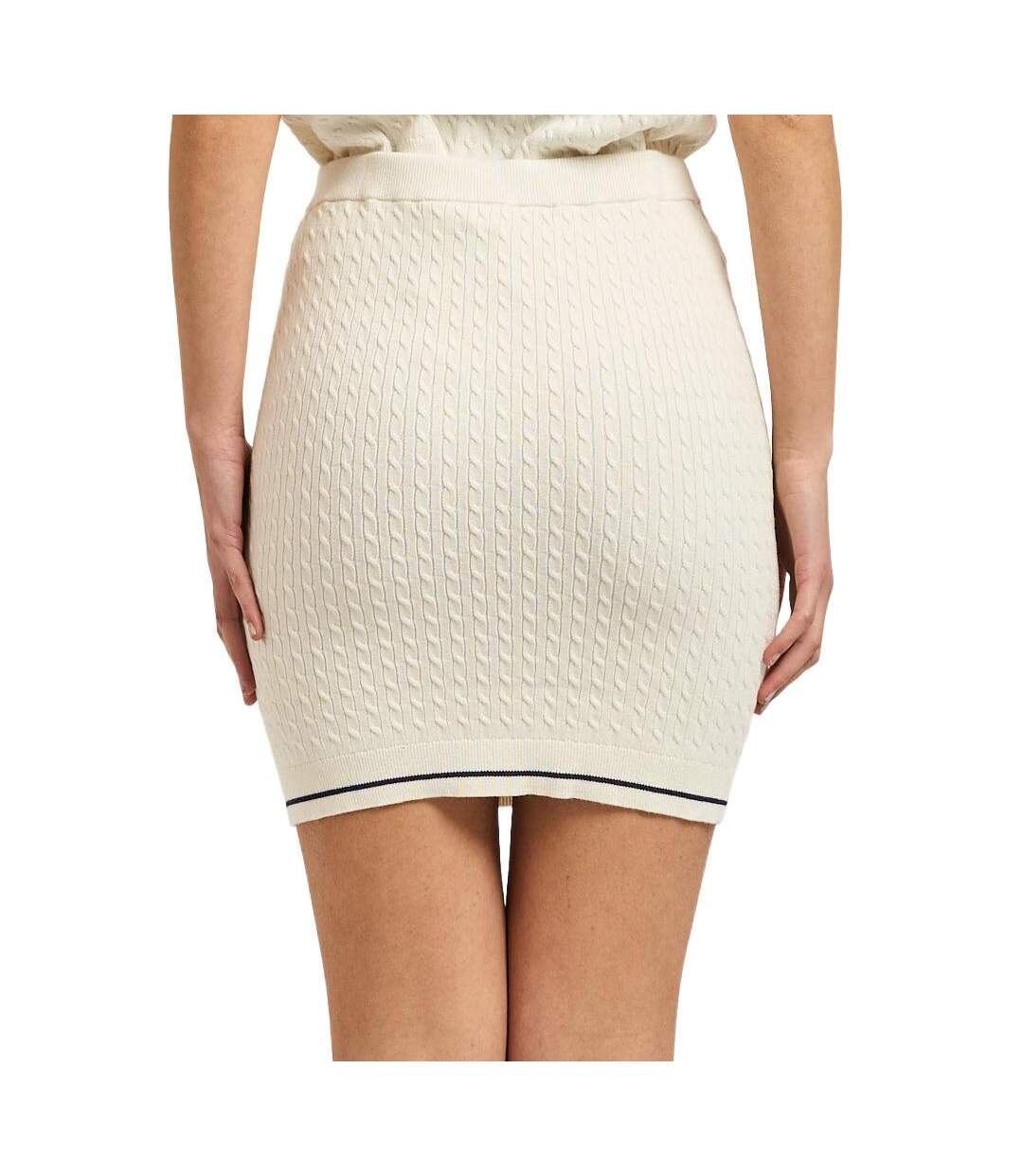 Jupe beige femme calvin klein jeans microcable-2