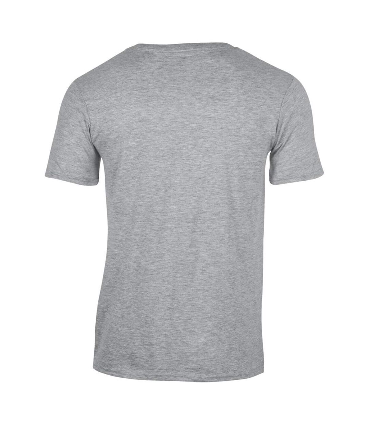 Gildan Mens Soft Style V-Neck Short Sleeve T-Shirt (Sport Grey (RS))