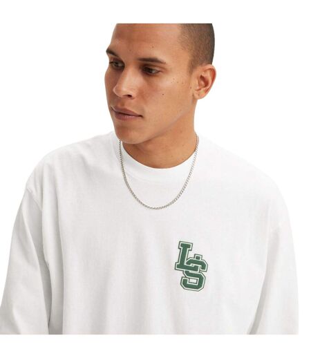 T-shirt Manches Longues Style Classique Homme Blanc Levis