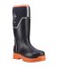 Unisex Adult Grit Wellington Boots Black Orange Muck Boots-1