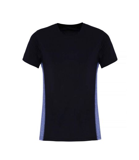 TriDri Womens/Ladies Contrast Panel Performance T-Shirt (Navy/Blue Melange)