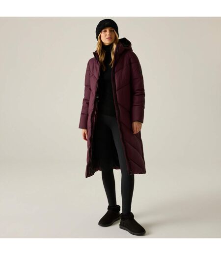 Womens/ladies Merida Long Length Padded Jacket Fig Regatta