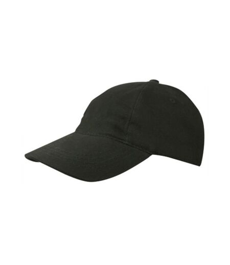 Casquette de baseball en coton brossé pour enfants et adolescents noir L-Merch