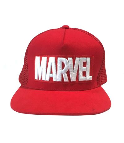 Marvel Logo Snapback Cap (Red) - UTHE356