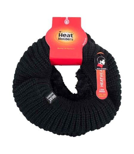 Mens Winter Warm Fleece Lined Chunky Knit Thermal Neck Warmer