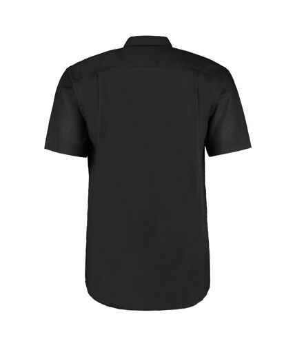 Kustom Kit Mens Workwear Oxford Short Sleeve Shirt (Black)