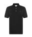 Mens Cotton Short-sleeved Polo Shirt Black Farah-2