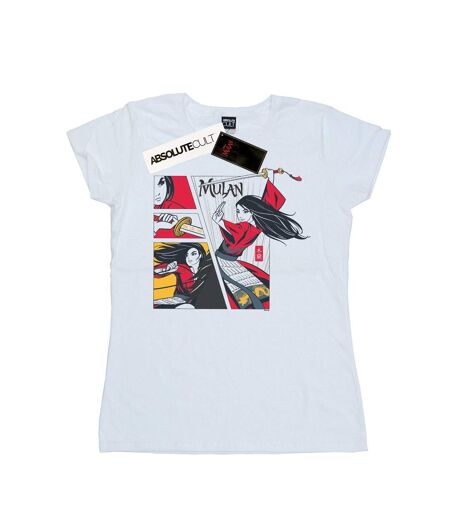 Disney Femme/Les femmes Mulan Movie Comic Style Cotton T-Shirt (Blanc) - UTBI30765