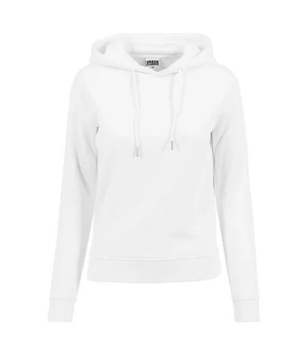 Womens/ladies Plain Hoodie White Urban Classics