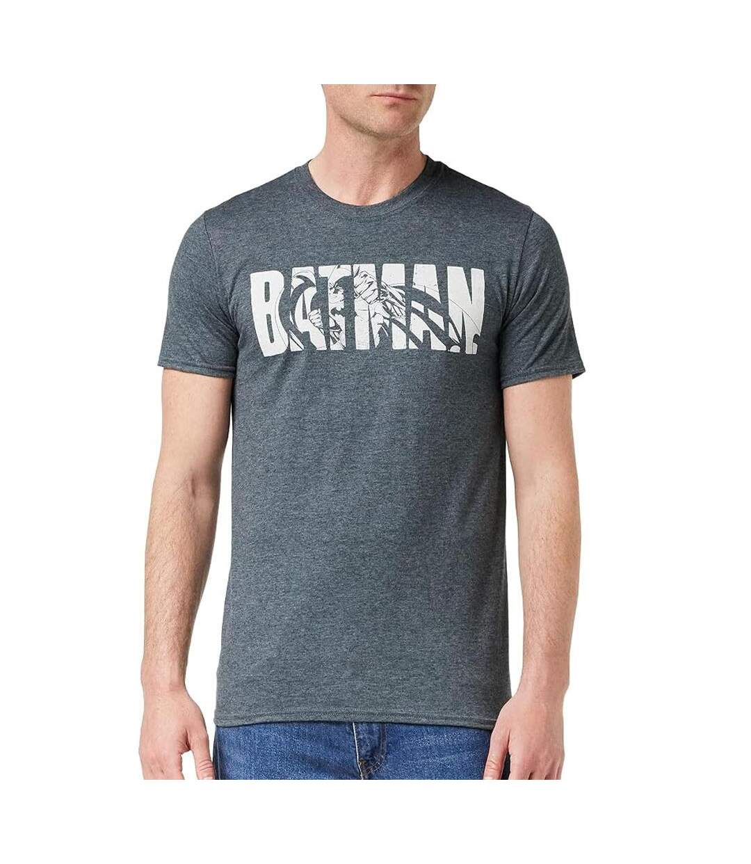 T-shirt gris homme licence batman-1