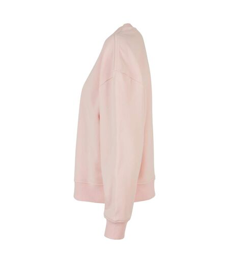 Womens/ladies Crew Neck Oversized Sweatshirt Pink Build Your Brand