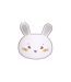 Tapis Mousse Enfant Lapin 75x80cm Blanc