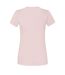 Womens/ladies iconic ringspun cotton t-shirt powder rose Fruit of the Loom