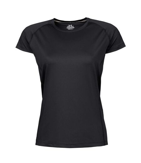 Tee Jays Womens/Ladies Cool Dry Short Sleeve T-Shirt (Black) - UTBC3324