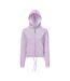 TriDri Womens/Ladies Recycled Cropped Oversized Full Zip Hoodie (Lilac)