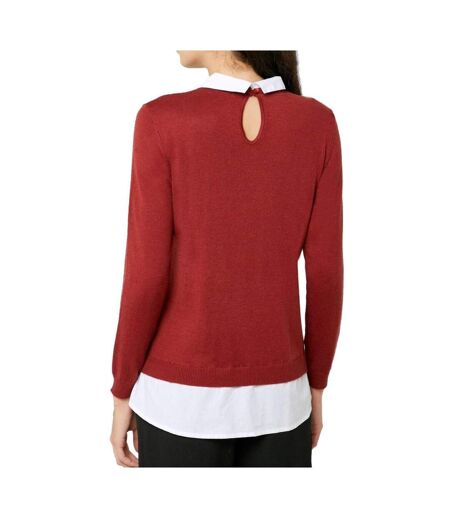 Pull Bordeaux Femme Jacqueline de Yong Tara - S