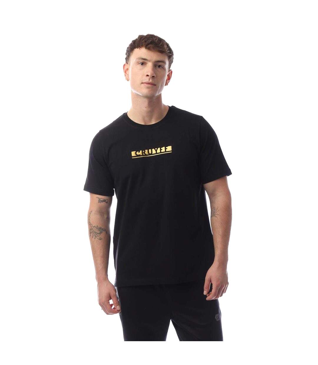 T-shirt Mauricio Homme Noir Jaune Or Cruyff-2