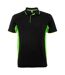 Polo montmelo adulte noir solide/citron vert Roly