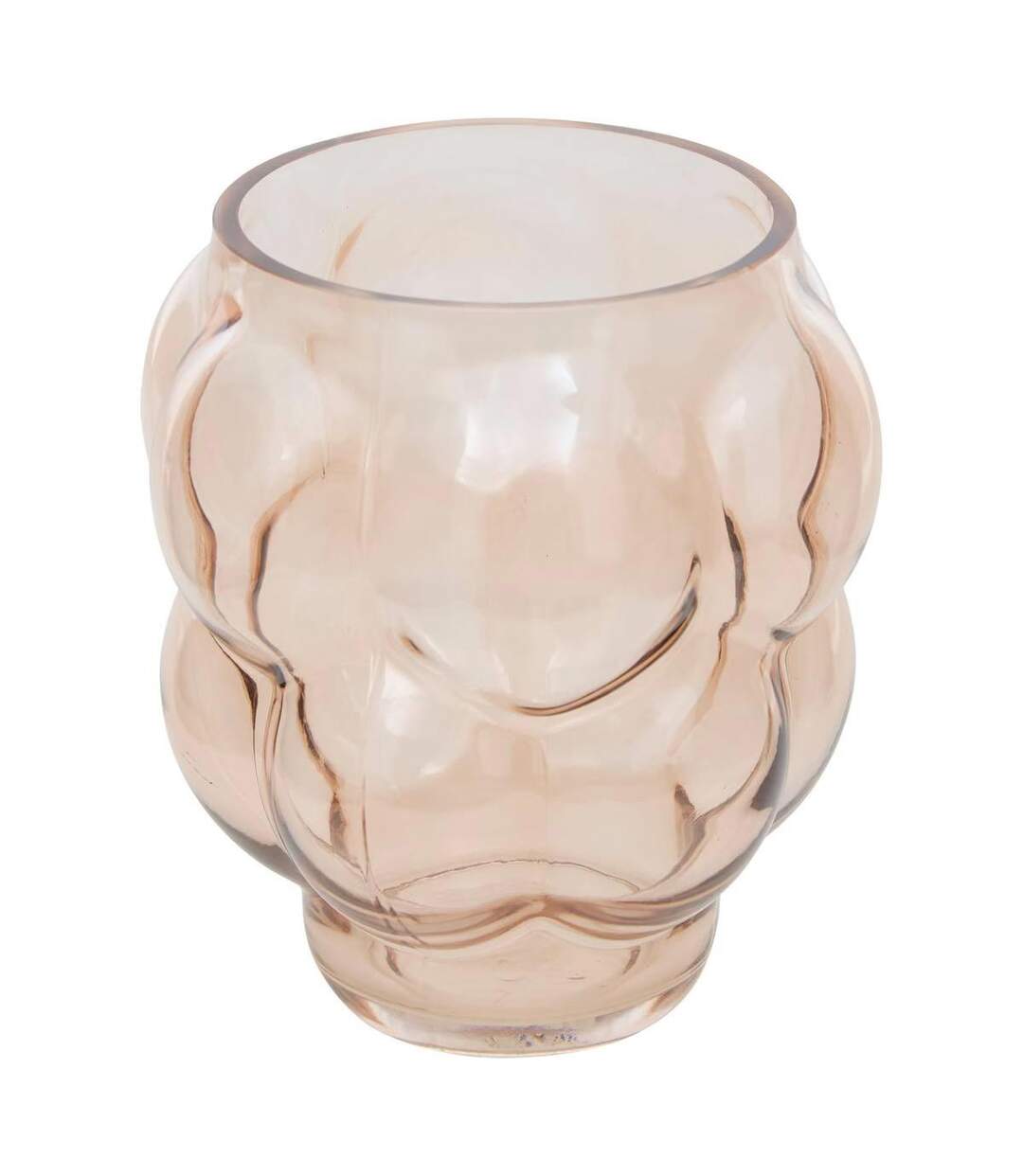 Vase en Verre Soufflé Edia 18cm Rose Clair-1