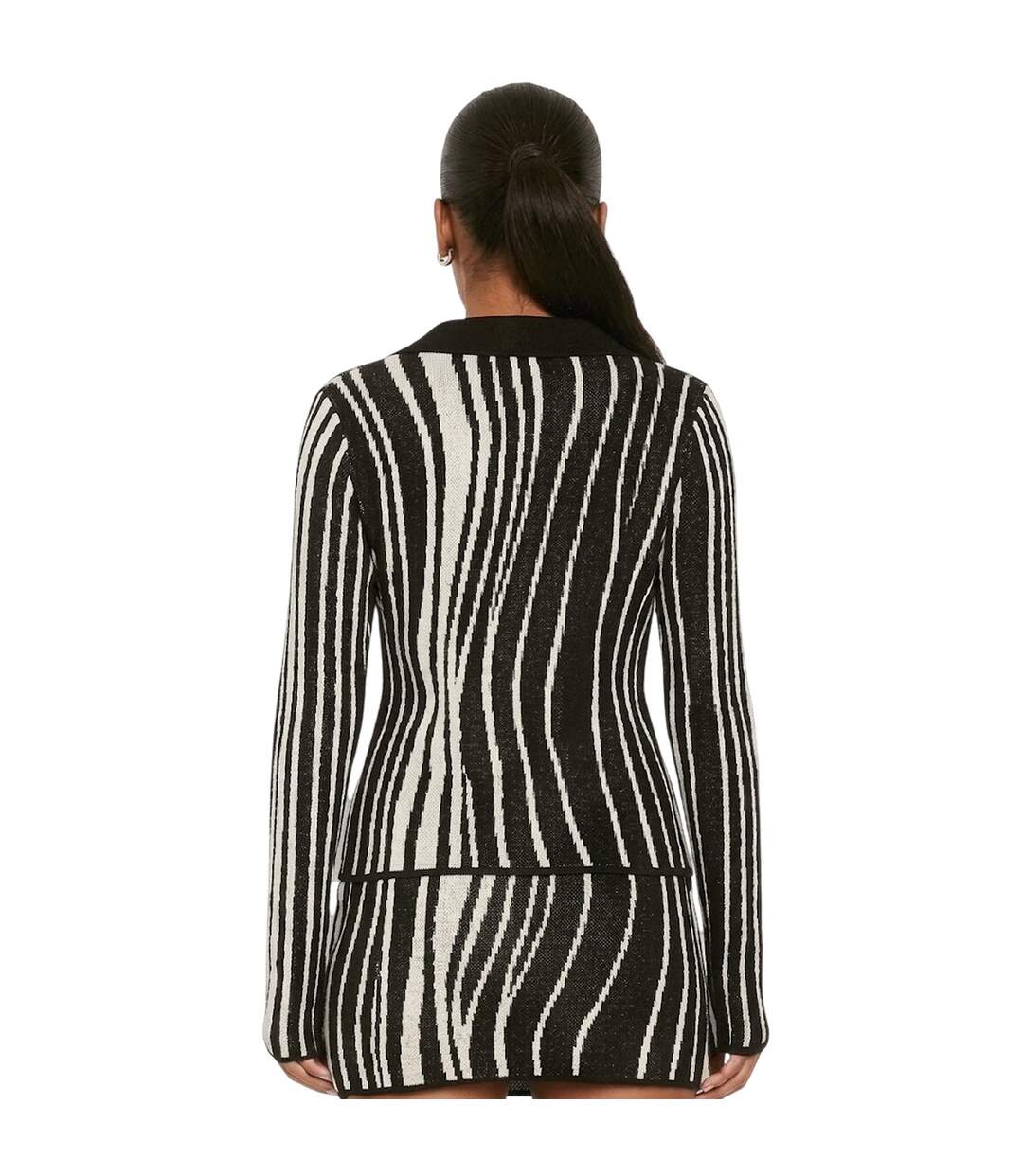 Womens/ladies Stripes Shirt Black Missy Empire-3