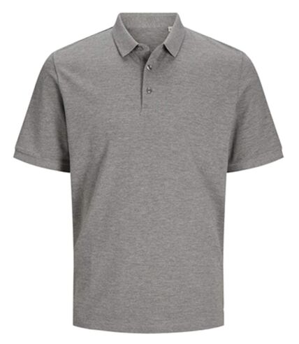 Polo manches courtes - JACK&JONES - Unisexe - JJ7556 - gris clair mélange