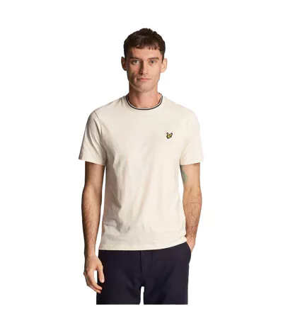 T-shirt Homme Blanc Gris Lyle & Scott