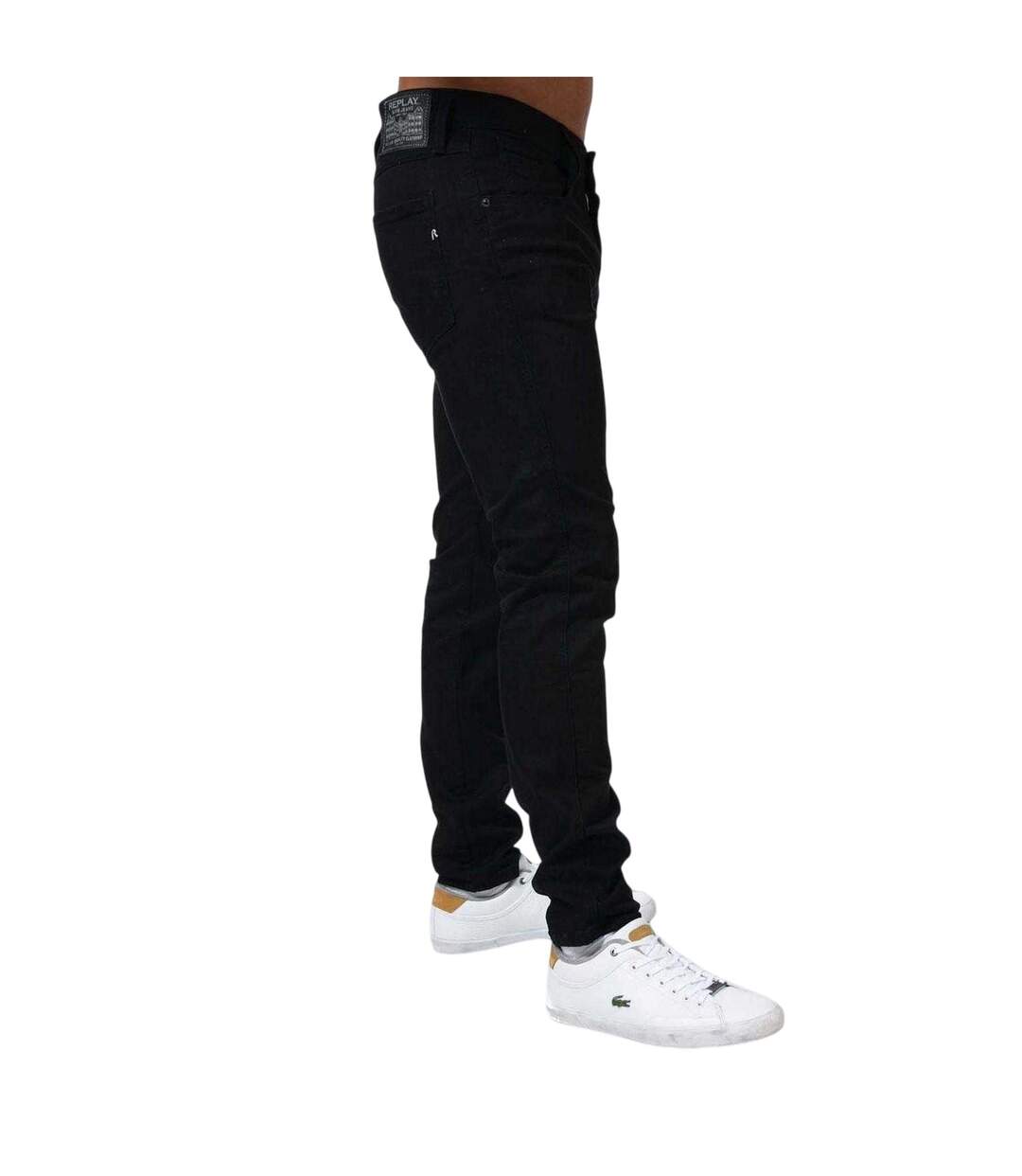Mens Anbass Slim Jeans Black Replay-2