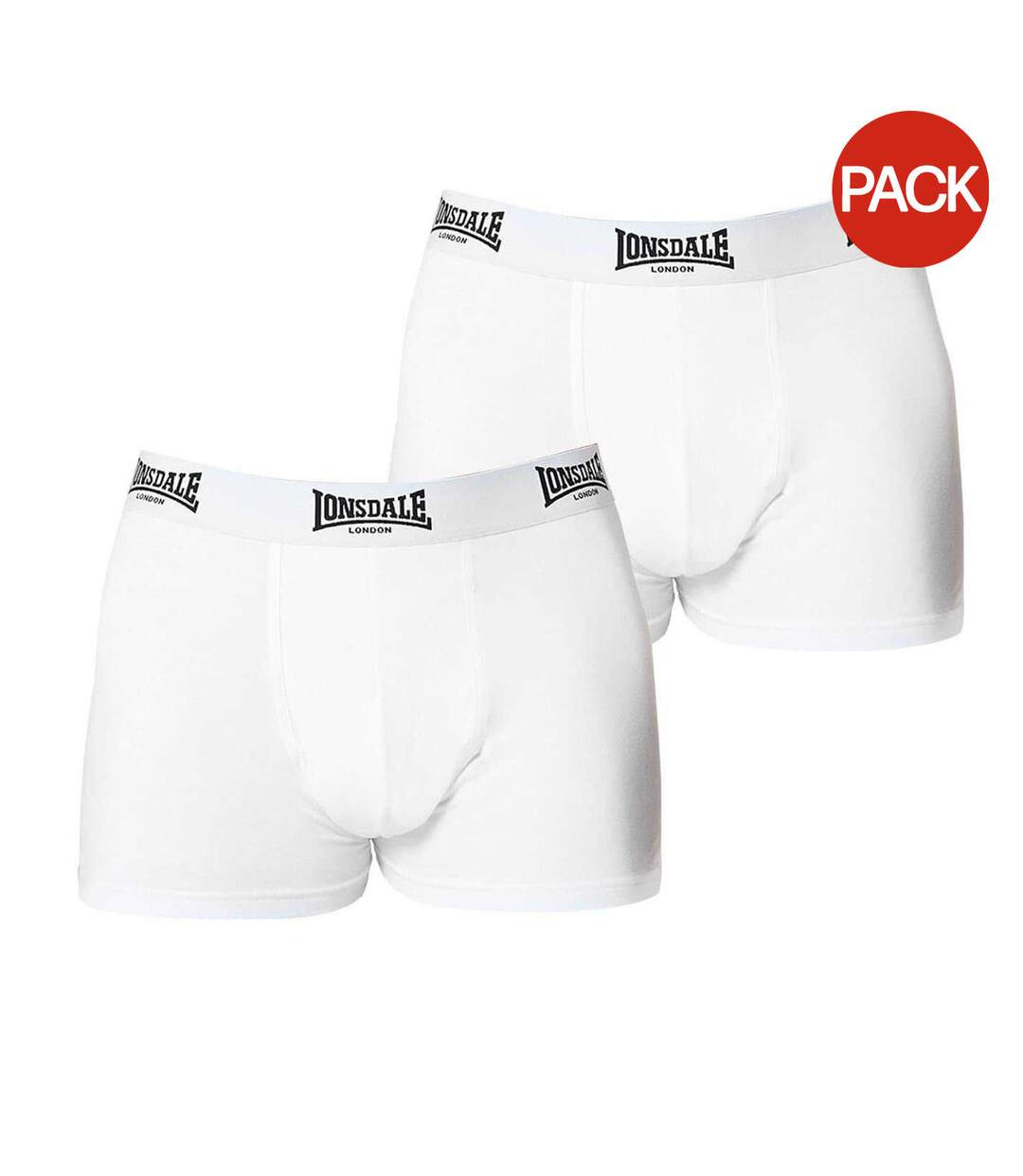 Pack Of 2  Mens Boxer Shorts  White Lonsdale-1