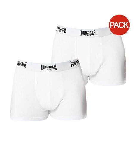 Pack Of 2  Mens Boxer Shorts  White Lonsdale