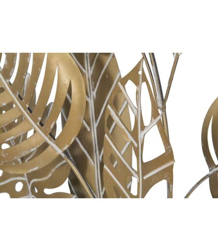 Décoration Murale Encadrée en Métal Jungle 80cm Or